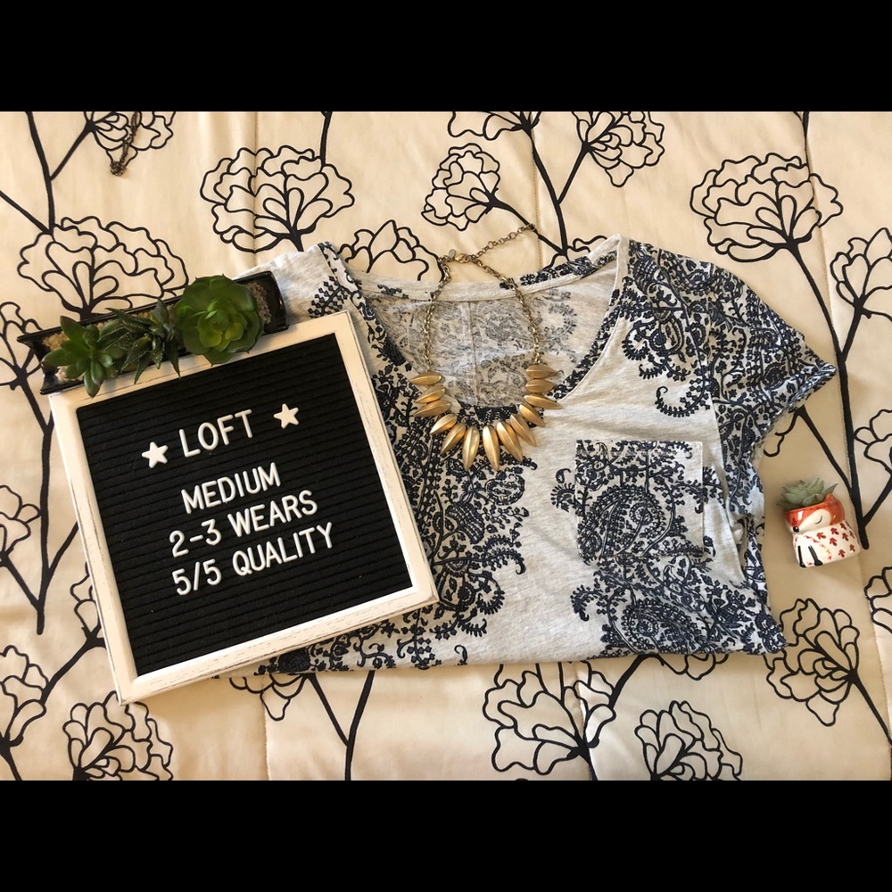 [ LOFT ] Vintage Soft Paisley Tee